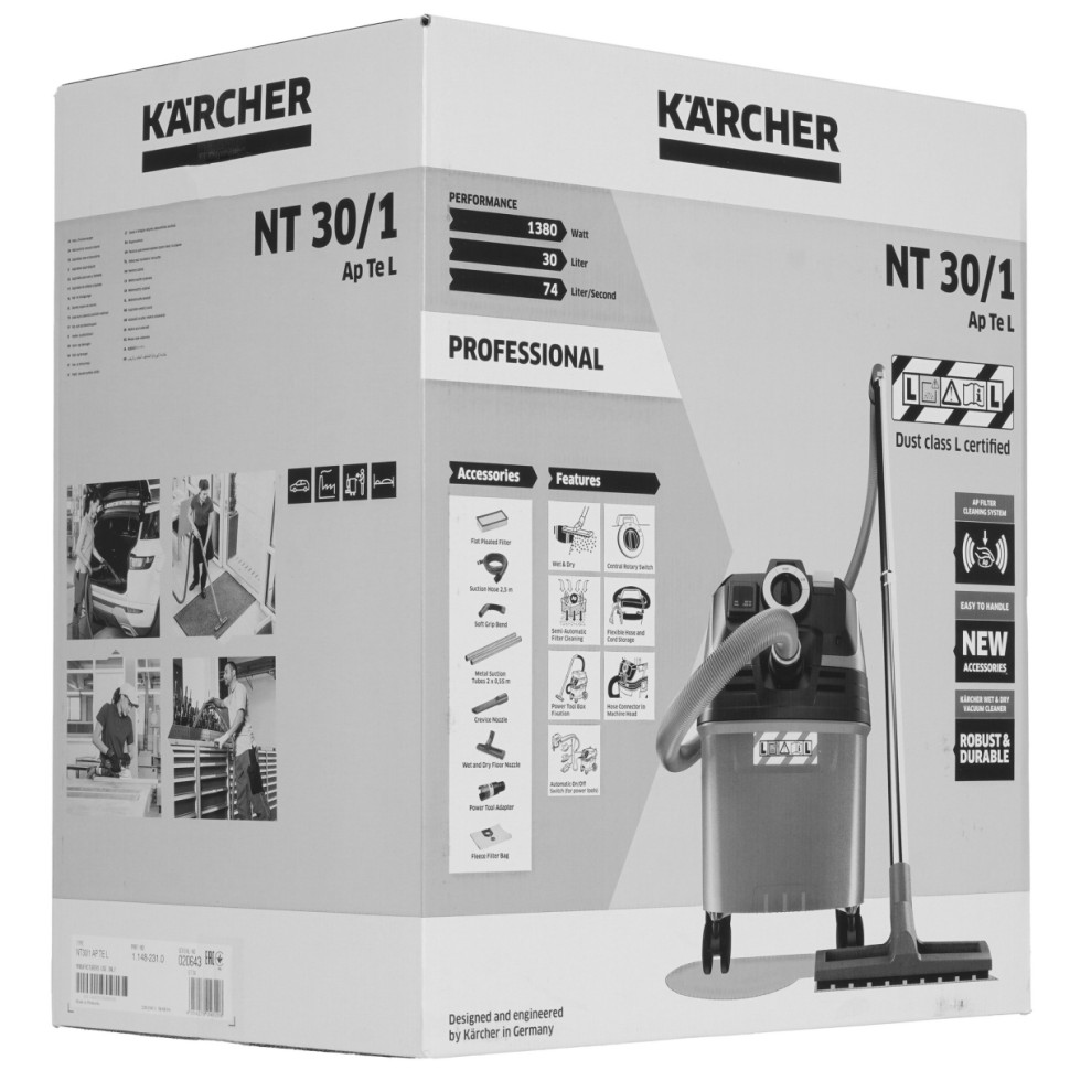 Промышленный пылесос Karcher NT 30/1 Ap Te L 1.148-231.0