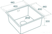 Кухонная мойка Paulmark Lassan PM304444-GM