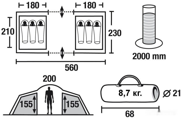 Палатка Green Glade Konda 6