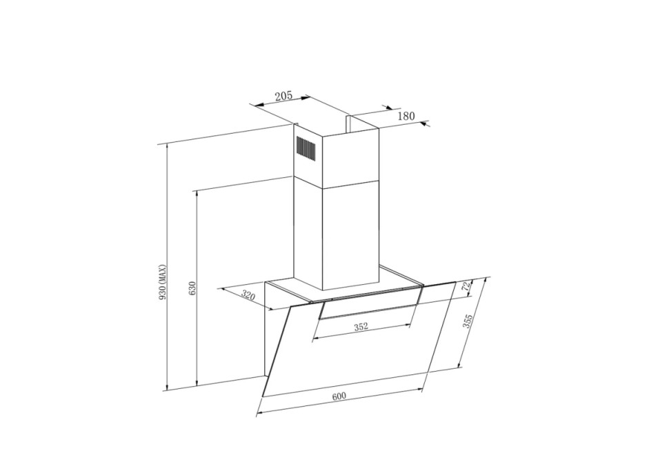 Вытяжка Meferi AIRBOX60BK Comfort