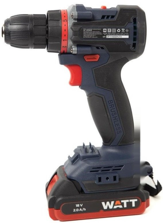 Дрель-шуруповерт Watt WAS-18 Li-2BL 1.018.050.00 (с 2-мя АКБ, кейс)