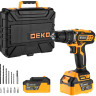 Ударная дрель-шуруповерт Deko DKCD20 Impact 063-4420 (с 2-мя АКБ, кейс)