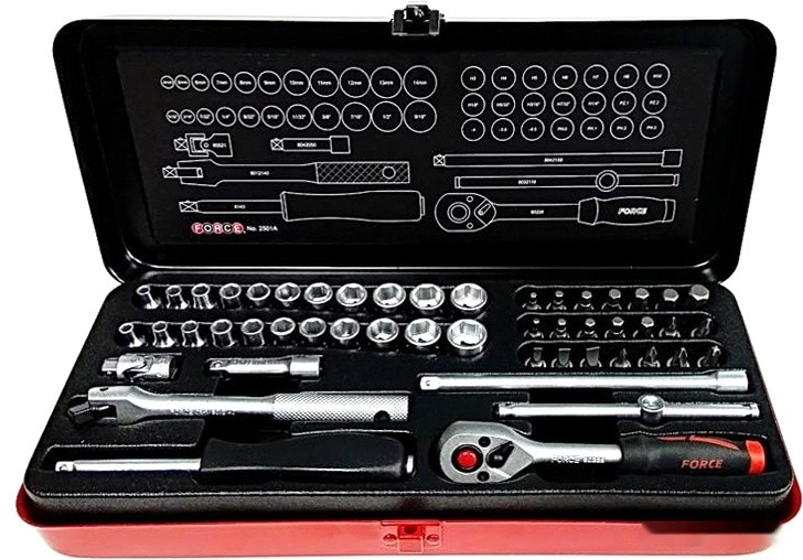 Универсальный набор инструментов FORCE 2501A (50 предметов)