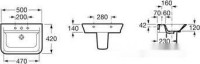 Умывальник Roca The Gap A327476000 + А337471000