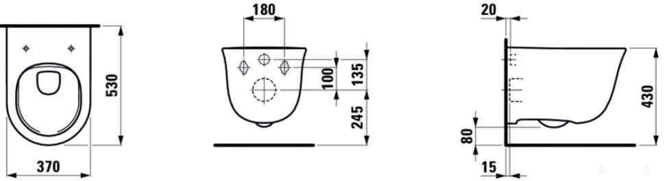 Унитаз Laufen New Calssic Rimless 8208510000001