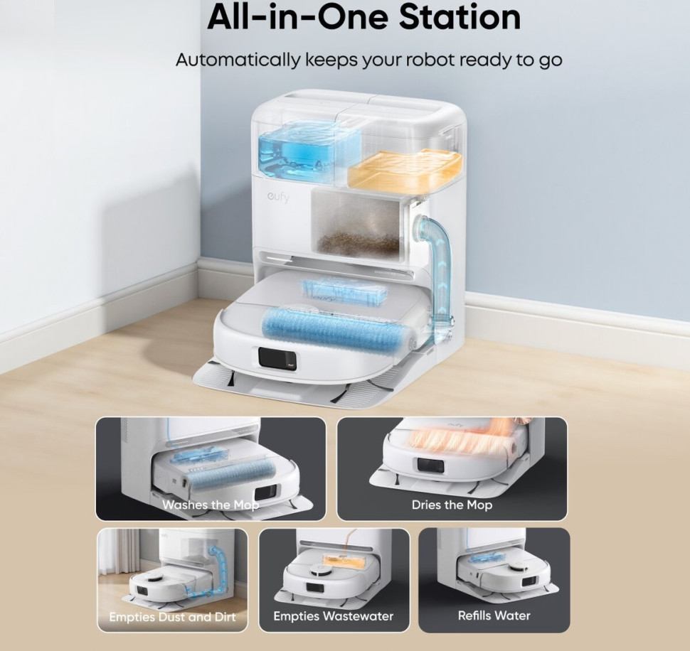 Робот-пылесос Eufy Robot Vacuum Omni C28 (белый)