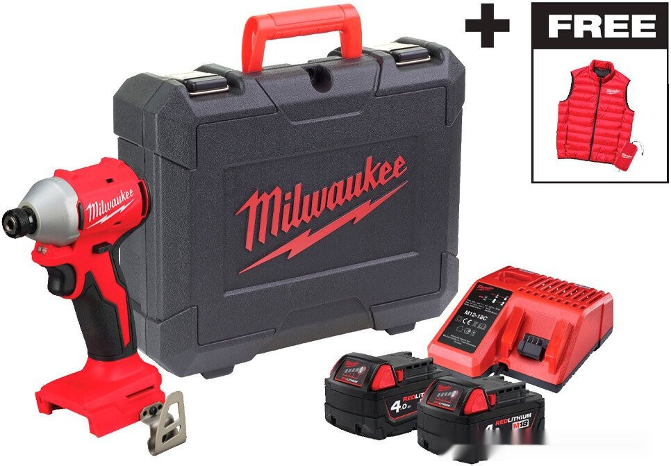 Винтоверт Milwaukee M18 BLIDRCMC-402C 4933499457 (с 2-мя АКБ, кейс)