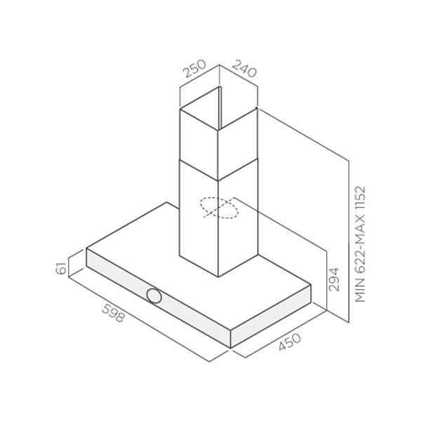 Вытяжка Jet air Touch BL/A/60