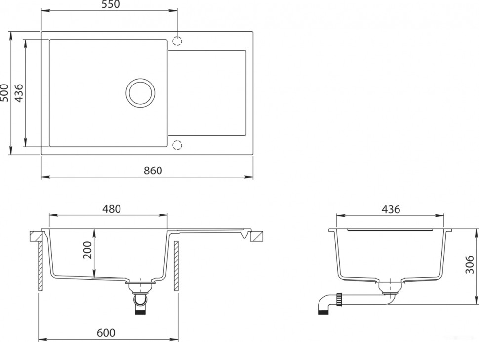 Кухонная мойка AquaSanita Tesa plus SQT 104 220 AW argent