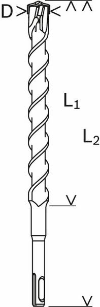 Сверло Bosch SDS-plus 7X 22x400x450