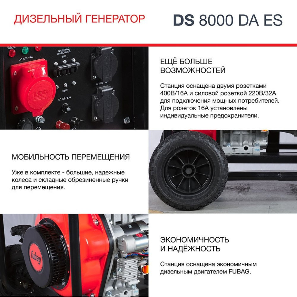 Генератор FUBAG DS 8000 DA ES