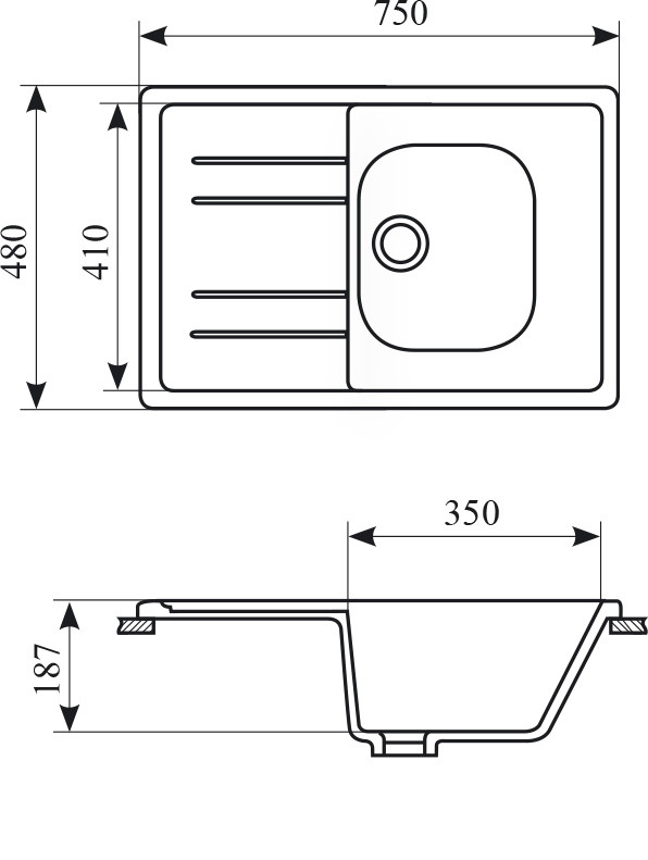 Кухонная мойка Gran-Stone GS-25 (307 терракот)