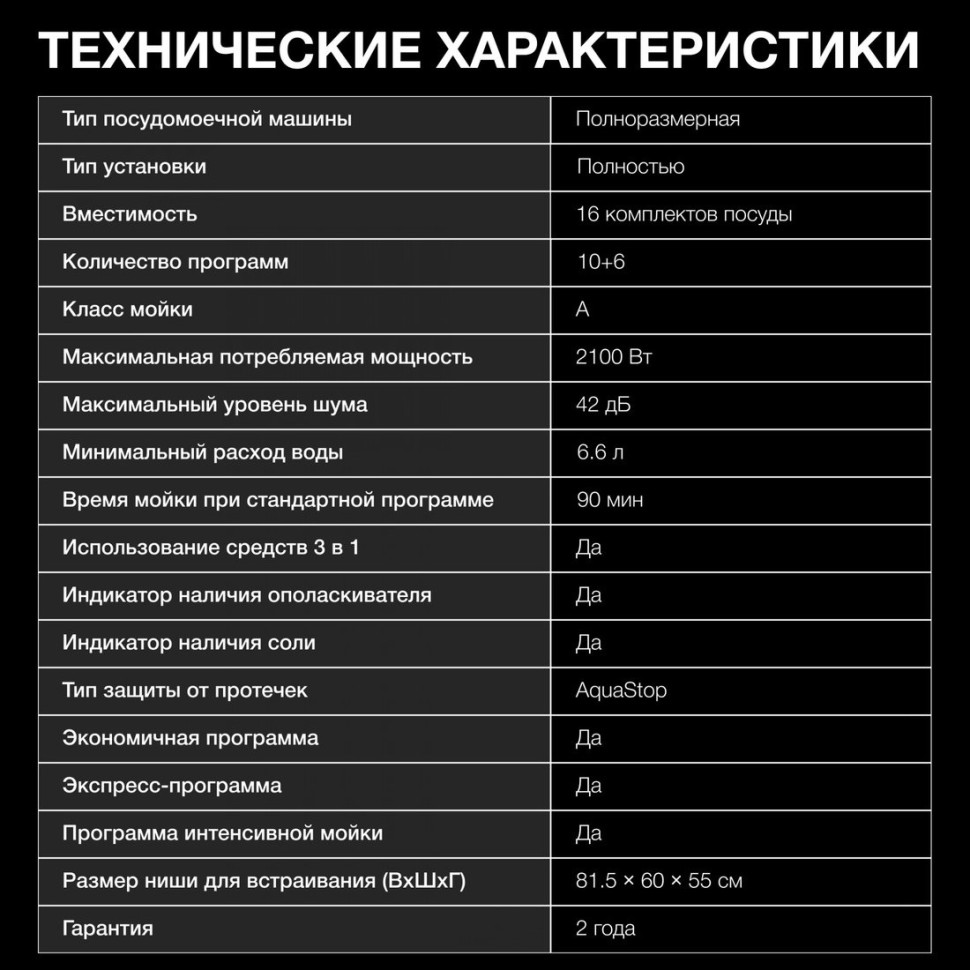 Посудомоечная машина Hyundai HBD 6105