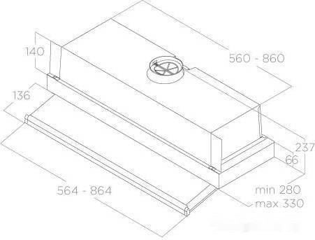 Вытяжка Elica Ciak 2.0 S GR/A/60 PRF0181902