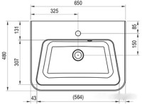 Умывальник Ravak 10° 650 65x48 [XJI01165000]