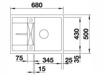 Кухонная мойка Blanco Metra 45S Compact (серый беж)