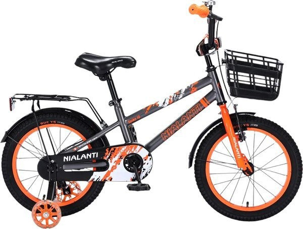 Детский велосипед Nialanti Spike 16 2025 (серый/оранжевый, разобранный )