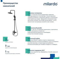 Душевая система Milardo Rora RORBL4FM06