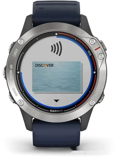 Умные часы Garmin Quatix 6 47 мм (серый/синий)