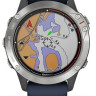 Умные часы Garmin Quatix 6 47 мм (серый/синий)