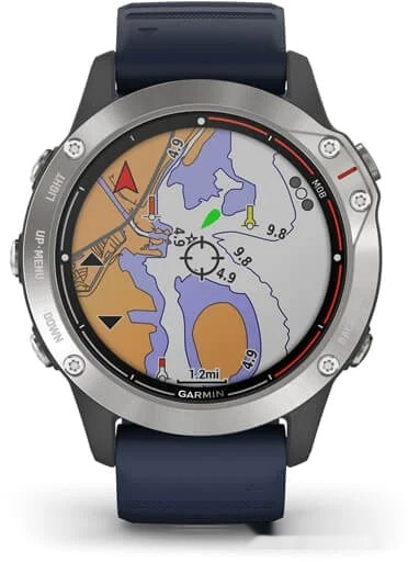 Умные часы Garmin Quatix 6 47 мм (серый/синий)