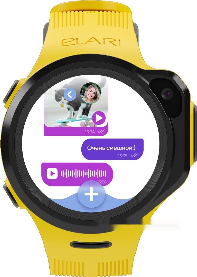 Детские умные часы Elari KidPhone 4GR M (желтый)