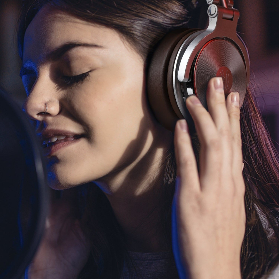 Наушники OneOdio Studio Pro 30 (серебристый/коричневый)