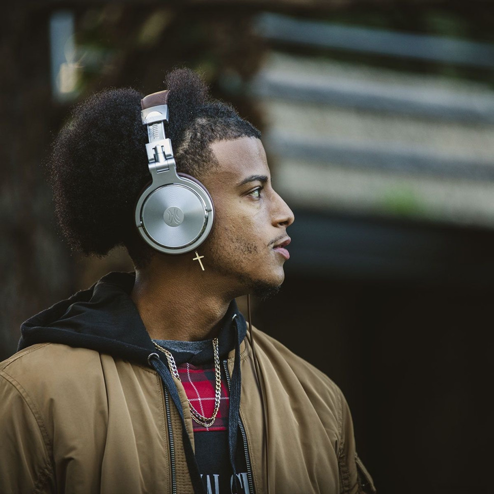 Наушники OneOdio Studio Pro 30 (серебристый/коричневый)