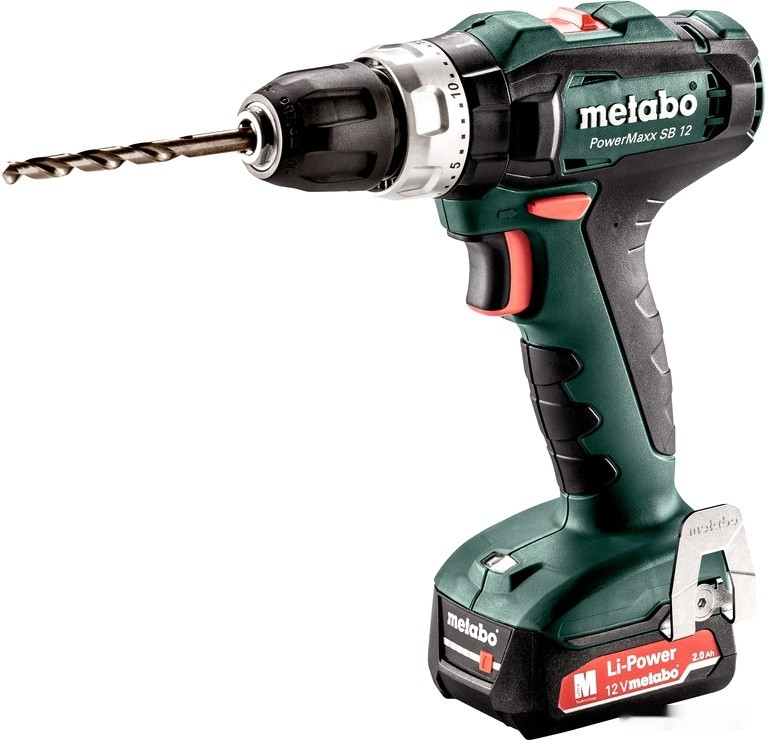 Ударная дрель-шуруповерт Metabo PowerMaxx SB 12 601076500 (с 2-мя АКБ, кейс)
