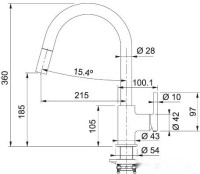 Смеситель Franke Lina 115.0626.057 (серый)