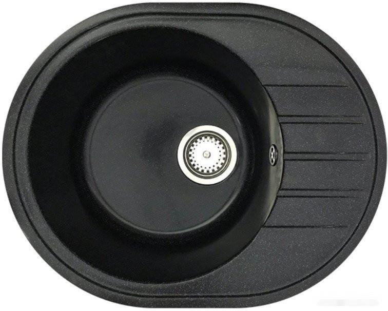 Кухонная мойка БелЭворс New Lux R + смеситель W74004-2 + дозатор L405F (черный)