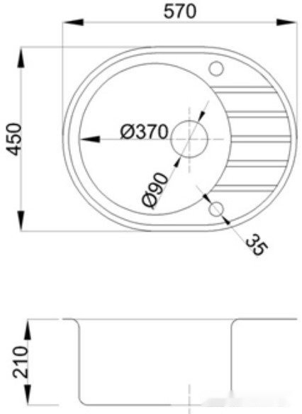 Кухонная мойка БелЭворс New Lux R + смеситель W74004-2 + дозатор L405F (черный)