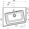 Умывальник Ravak 10° 650 L 65x53.5 [XJIL1165000]