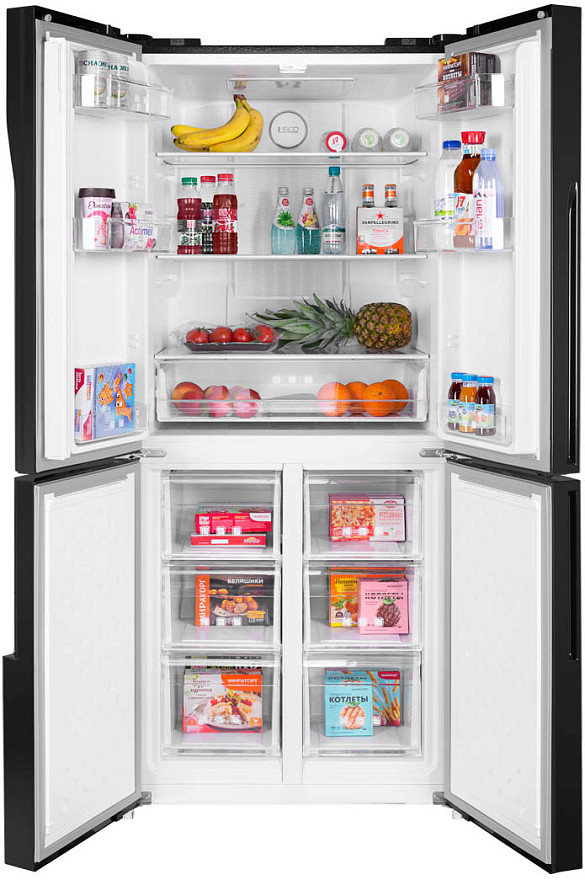 Четырёхдверный холодильник Maunfeld MFF182NFBE