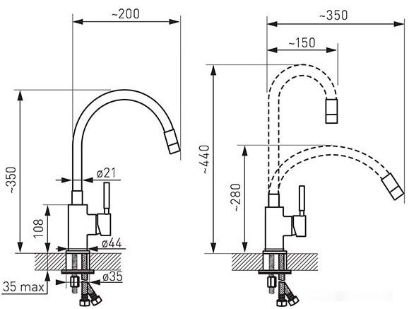 Смеситель Ferro Zumba BZA4L