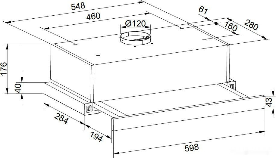 Вытяжка ZorG Technology Slim 850 60 S (белый)