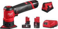 Шлифовальная машина Milwaukee M12FDSS-422X 4933479681 (с 2-мя АКБ 2 Ач, 4 Ач)