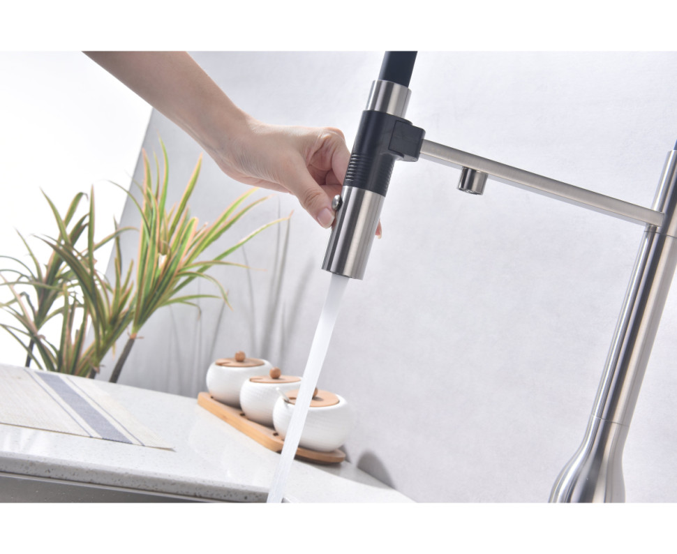 Смеситель Paulmark Magneto One Ma213188-BS (стальной/брашированная сталь)