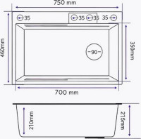 Кухонная мойка Marrbaxx C7546-R Decor C7546-DMR (нержавеющая сталь)