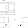 Кухонная мойка AquaSanita Lira SQL 101 221 AW light grey