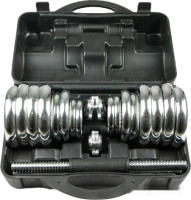 Набор гантелей Ametist хромированные в чемодане 30 кг