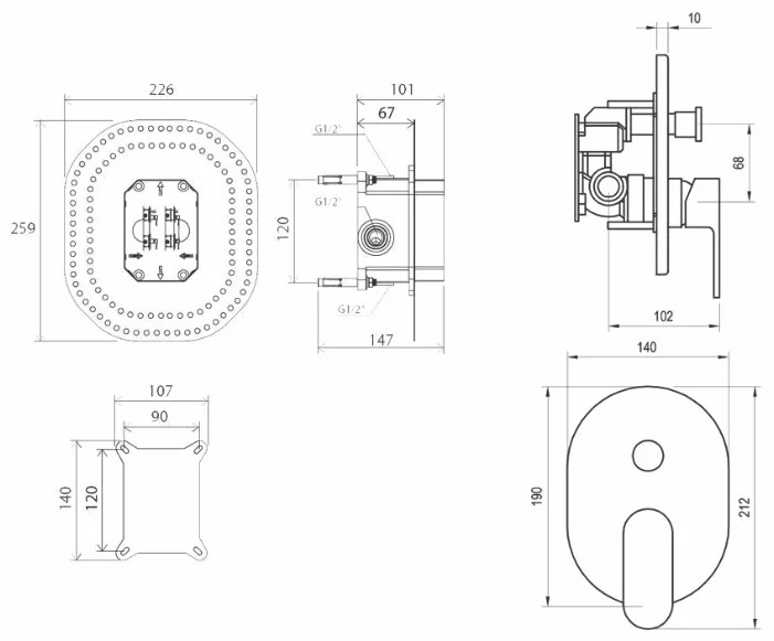 Смеситель Ravak Chrome CR 065.00 + R-box