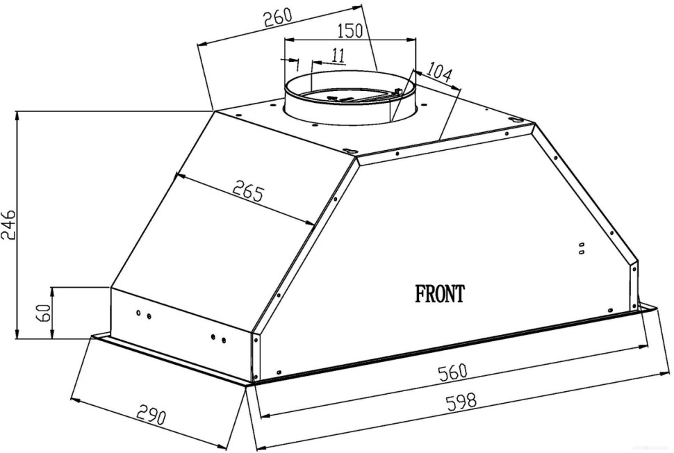 Вытяжка Schtoff Polar 60 (черный)
