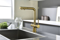 Смеситель Paulmark Serpentine Se213222-BG (золото/брашированное золото)