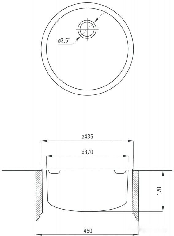 Кухонная мойка Deante Twist ZHC 3803 (оформление)