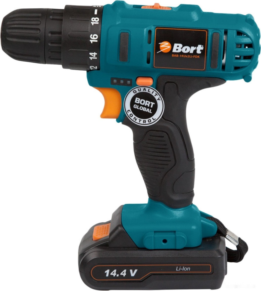 Дрель-шуруповерт BORT BAB-14Ux2Li-FDK (с 2-мя АКБ)