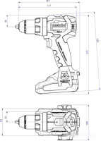 Дрель-шуруповерт Metabo BS 18 LT BL 602325550 (с 2-мя АКБ, кейс)