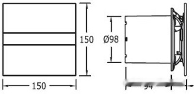 Осевой вентилятор CATA E-100 GT BK