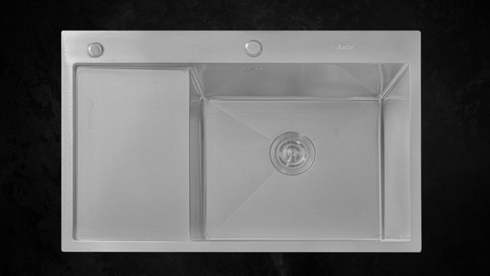 Кухонная мойка Astir Decor Satin C78x51R (с сифоном, дозатором и коландером)