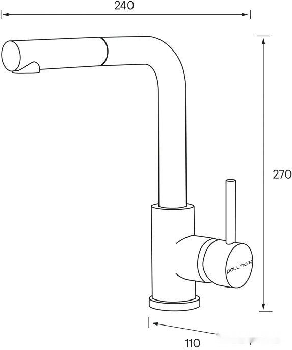 Смеситель Paulmark Kassel Ka214311-401 (антрацит)